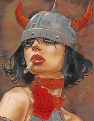 Smoking Woman Paint By Numbers