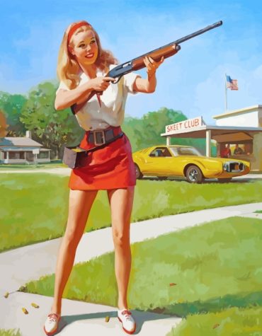 Vintage Gunslinger Woman Paint By Numbers