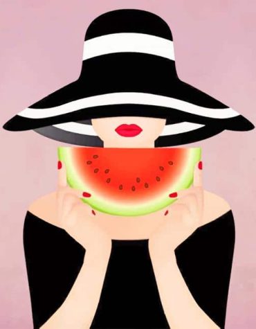 Girl Enjoying Watermelon Paint By Numbers