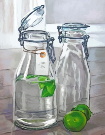 Glass Bottles Artistry Paint By Numbers