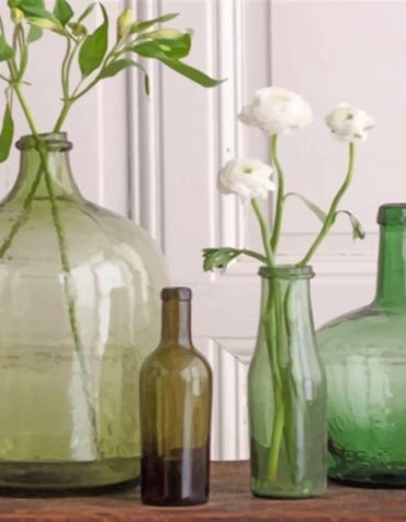 Glass Bottles Aesthetic Paint By Numbers