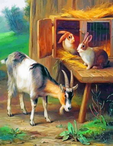 Charming Goats Paint By Numbers