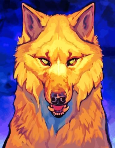 Golden Wolf Masterpiece Paint By Numbers