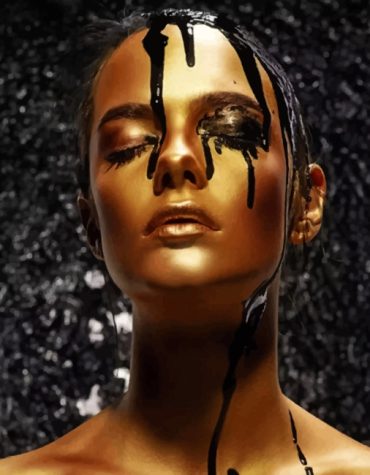 Golden Black Woman Paint By Numbers