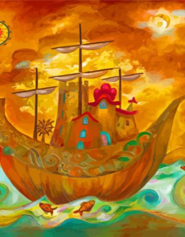 Golden Galleon Paint By Numbers