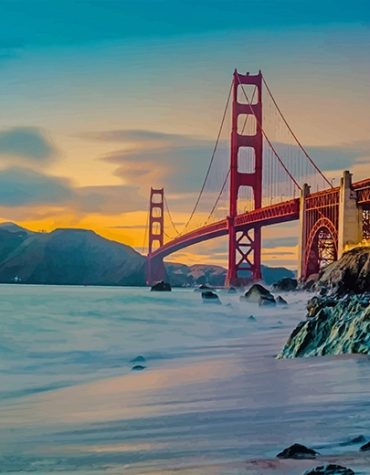 Golden Gate Cityscape Paint By Numbers