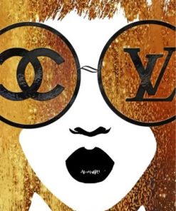 Golden Chanel Woman Paint By Numbers