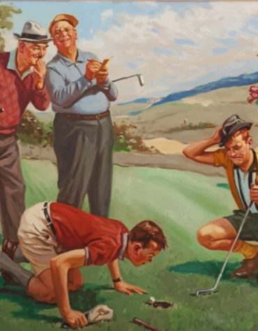 Vintage Golf Scene Paint By Numbers