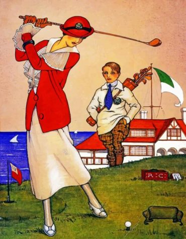 Golfer Woman's Swing Paint By Numbers