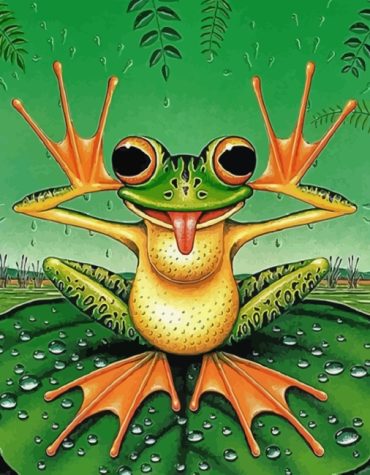 Goofy Frog Art Relaxation Paint By Numbers