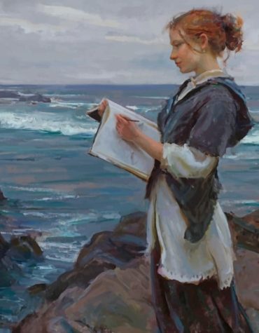 Gorgeous Nerd Reading by the Beach Paint By Numbers