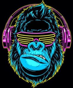 Gorilla DJ Vibes Paint By Numbers