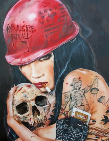 Gothic Bad Girl Portrait Paint By Numbers