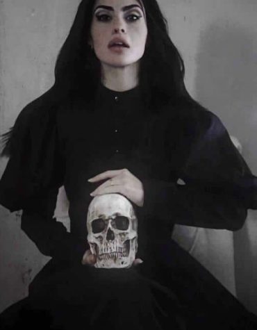 Gothic Girl with Skull Paint By Numbers