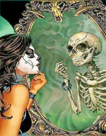 Day of the Dead Gothic Skull Paint By Numbers