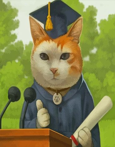 Graduated Cat Cartoon Paint By Numbers