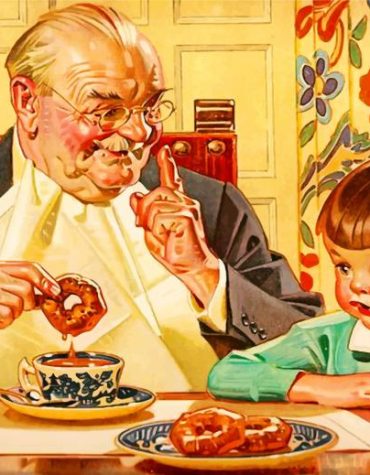 Family Bonding with Grandfather Paint By Numbers