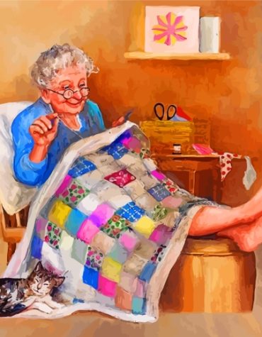 Grandmother's Peaceful Moments Paint By Numbers