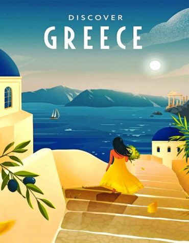 Santorini Greece Paint By Numbers