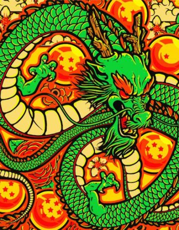Green Chinese Dragon Art Paint By Numbers