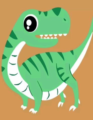 Green Dinosaur Fun Paint By Numbers