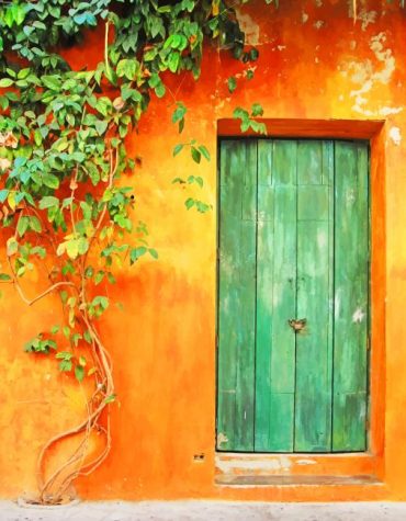 Green Door Art Paint By Numbers