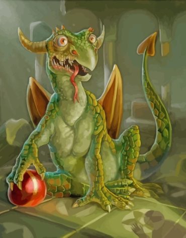 Majestic Green Dragon Paint By Numbers