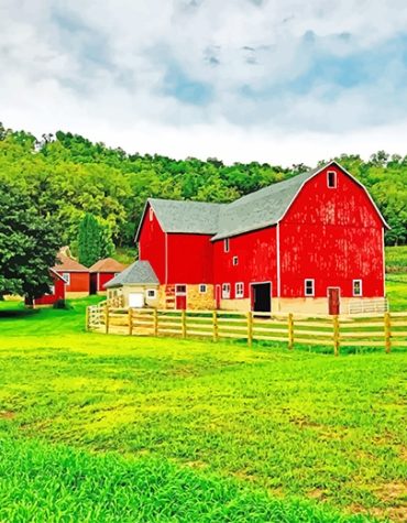 Country Life Green Farm Paint By Numbers