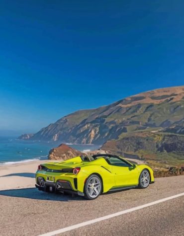 Green Ferrari Performance Paint By Numbers