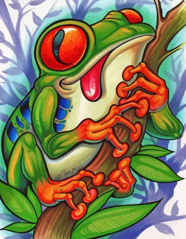 Green Frog Artwork Paint By Numbers