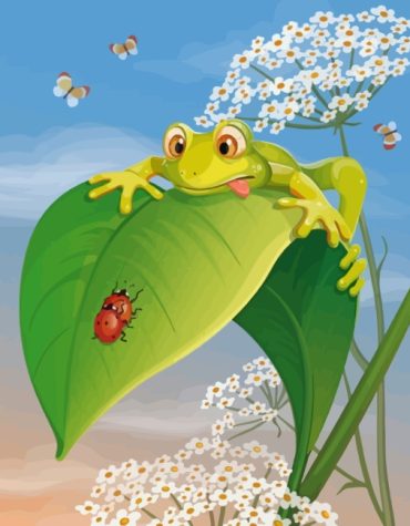 Green Frog Wildlife Paint By Numbers