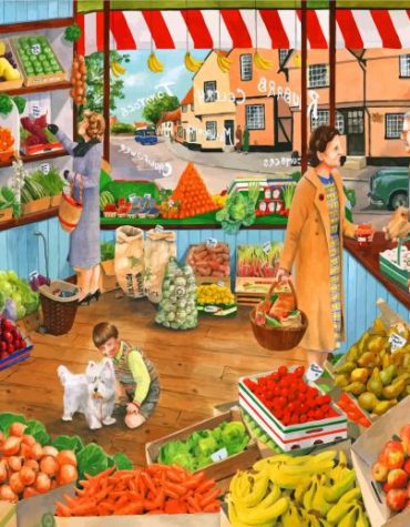 Vintage Green Grocery Paint By Numbers