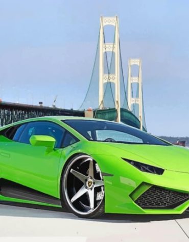 Green Lamborghini Supercar Paint By Numbers