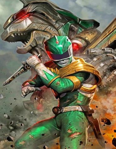 Green Power Ranger Heroes Paint By Numbers
