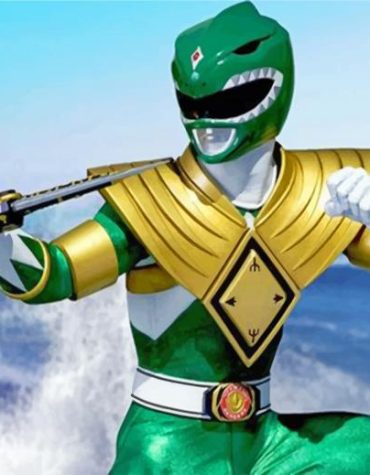 Green Power Ranger Heroic Scene Paint By Numbers