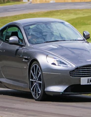 Grey Aston Martin DB9 Car Paint By Numbers