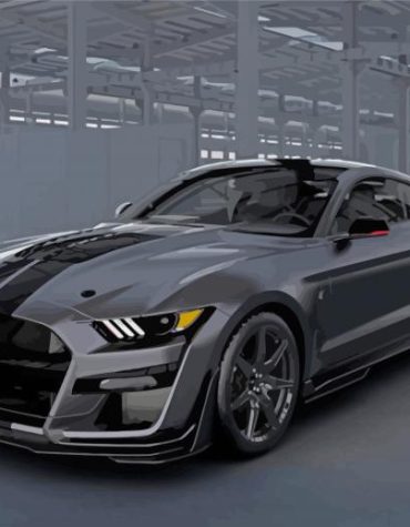 Grey Shelby Mustang Paint By Numbers