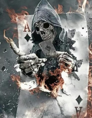 Grim Reaper Skull Cards Paint By Numbers