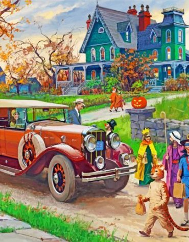 Spooky Halloween Illustrations Paint By Numbers