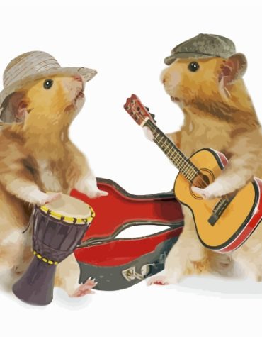 Fun Hamster Music Band Paint By Numbers