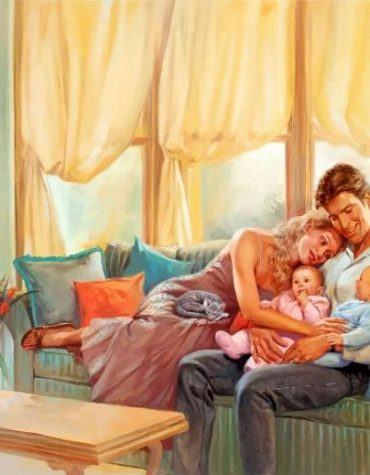 Happy Family Portrait Paint By Numbers