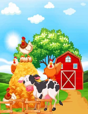 Charming Farm Animals Paint By Numbers