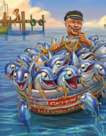 Serene Fisherman at Sea Paint By Numbers