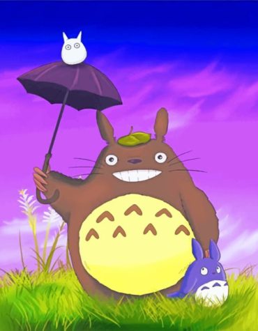 Happy Totoro Anime Paint By Numbers