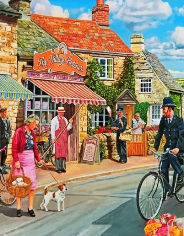 Vintage Townscape Paint By Numbers