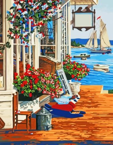 Antique Boats at the Harbor Paint By Numbers