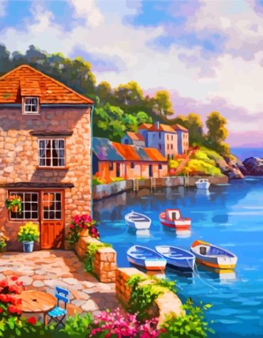 Italian Harbor Landscapes Paint By Numbers