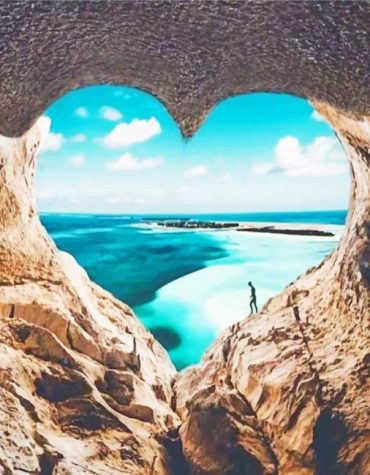 Beach Heart Ocean Paint By Numbers