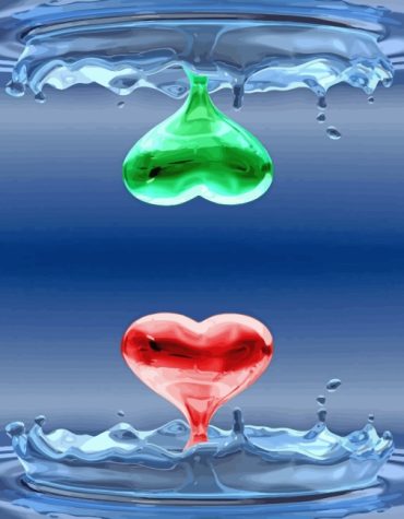 Heart Water Drop Art Paint By Numbers