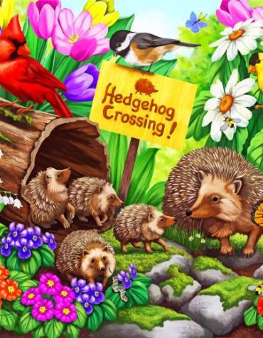 Hedgehog Wildlife Scene Paint By Numbers